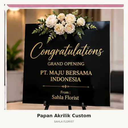 Papan Bunga Akrilik Sananwetan